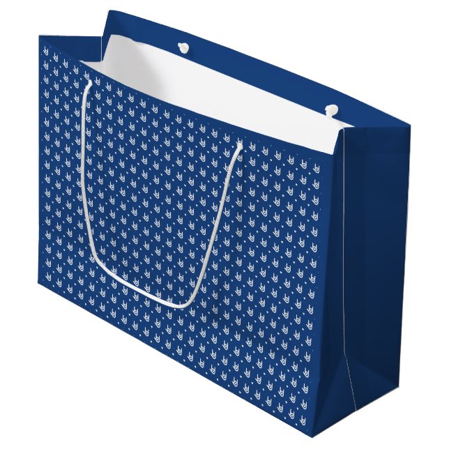 I Love You, Blue Gift Bag (Front Angled)