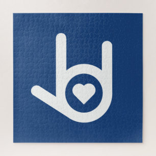 I Love You, Blue Jigsaw Puzzle