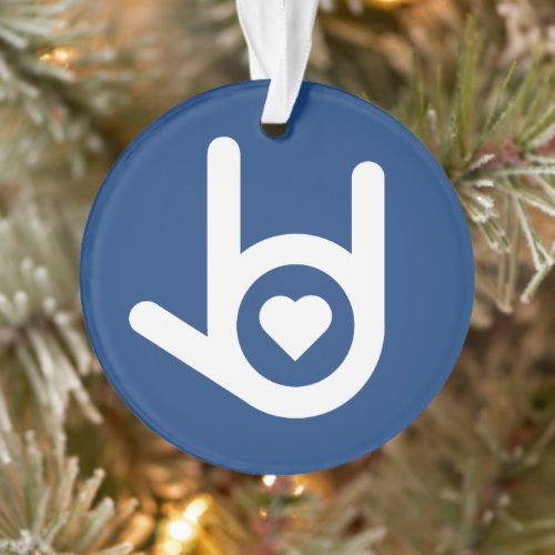 I Love You Blue Ornament