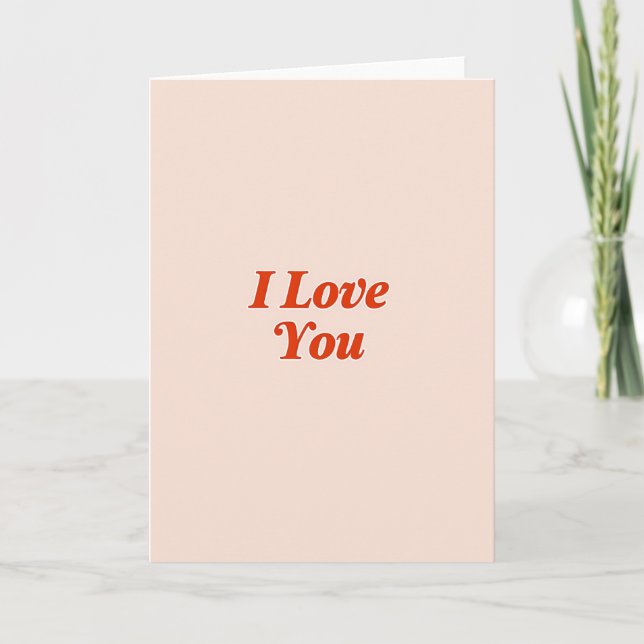 I Love You Blush Pink Card (Front)