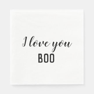 I love you boo napkins