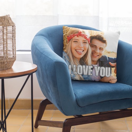 I Love You Boyfriend Gift Photo  Throw Pillow