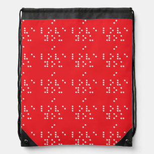 I love you (Braille) Drawstring Bag