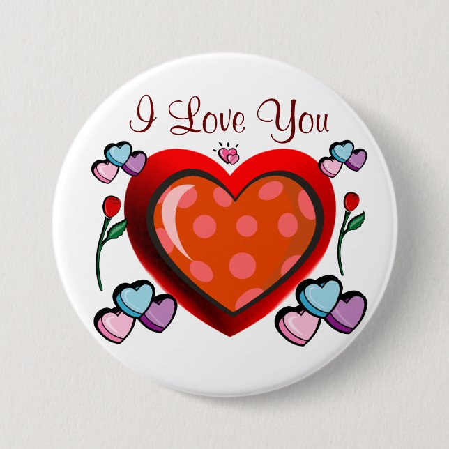 I Love You_Button Pinback Button (Front)