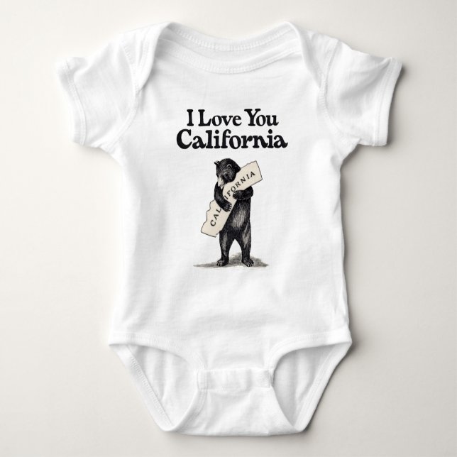 I Love You California Baby Bodysuit (Front)