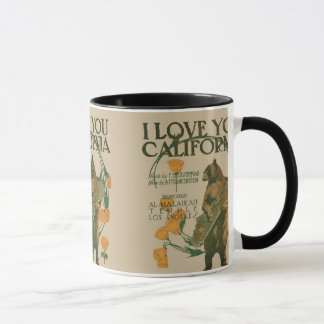 I love you California Bear 11 oz Ringer Mug