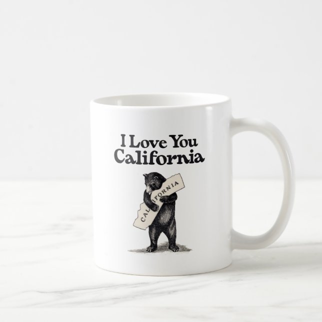 I Love You California Bear Hug Coffee Mug (Right)