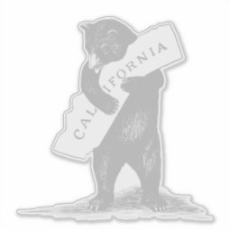 I Love You California Bear Hugging State Sticker | Zazzle