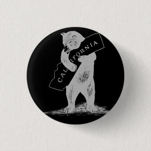 I Love You California--Black and Silver Pinback Button