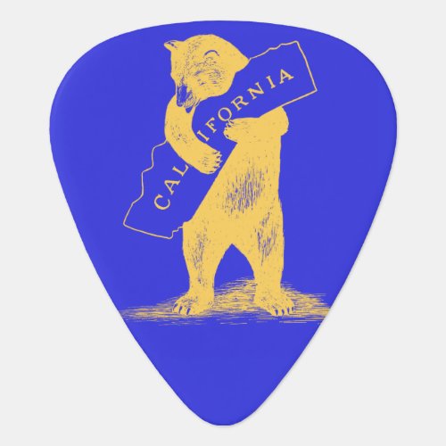 I Love You California__Blue and Gold Guitar Pick