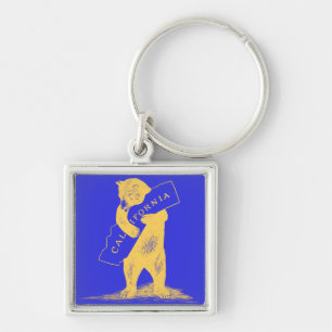 I Love You California--Blue and Gold Keychain