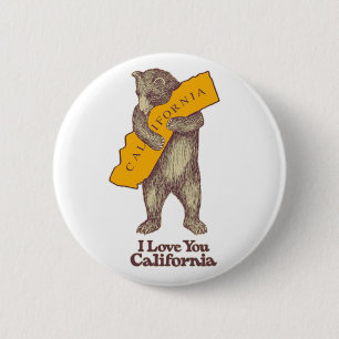 I Love You California Button