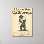 I Love You California Canvas Print at Zazzle