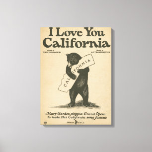I Love You California Canvas Print