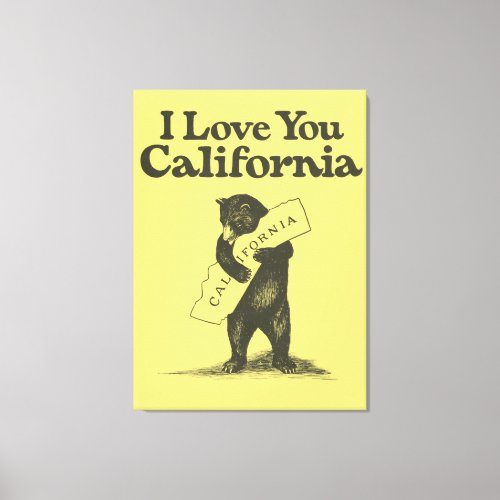 I Love You California Canvas Print