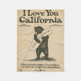 I Love You California Fleece Blanket
