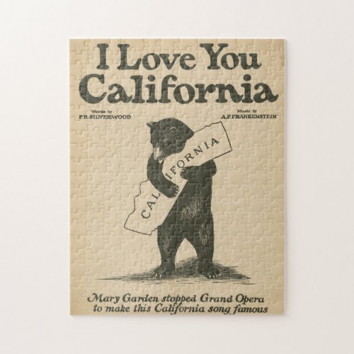 I Love You California Jigsaw Puzzle