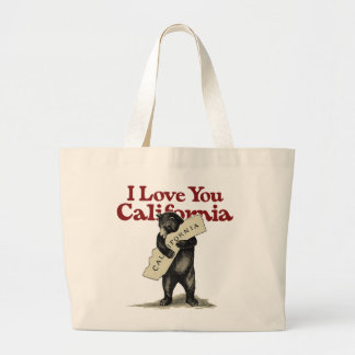 I Love You California Large Tote Bag