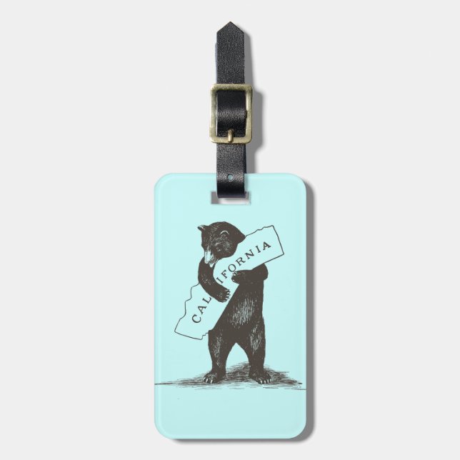 I Love You California Luggage Tag (Front Vertical)