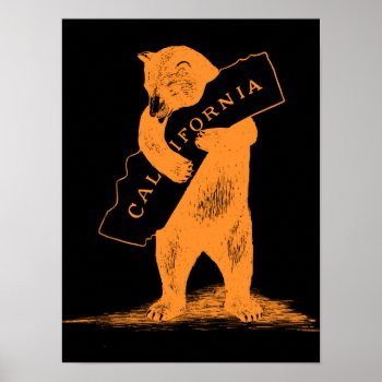 I Love You California--orange And Black Poster by Musicallaneous at Zazzle