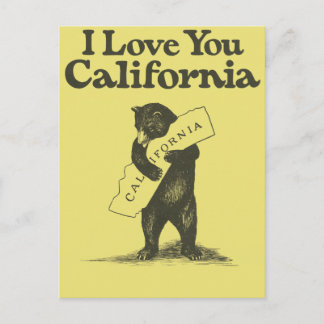 I Love You California Postcard
