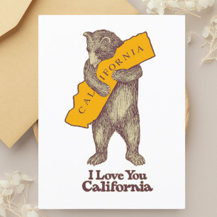 I Love You California Postcard