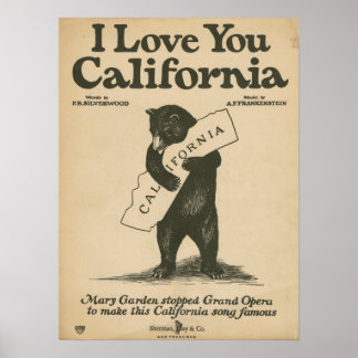 I Love You California Poster
