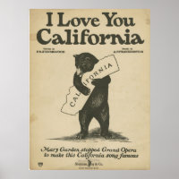 I Love You California Poster