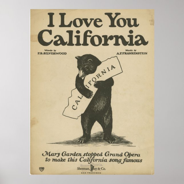I Love You California Poster (Front)