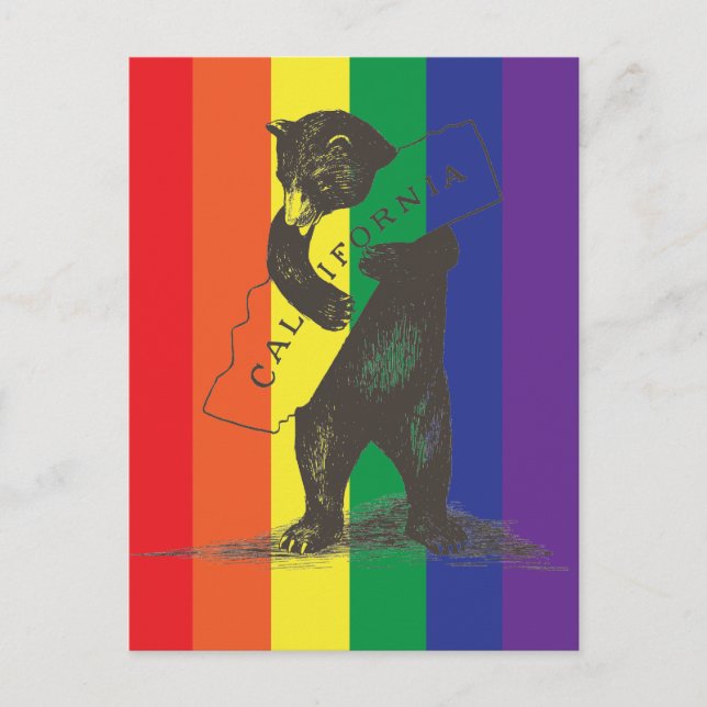I Love You California--Rainbow Postcard (Front)