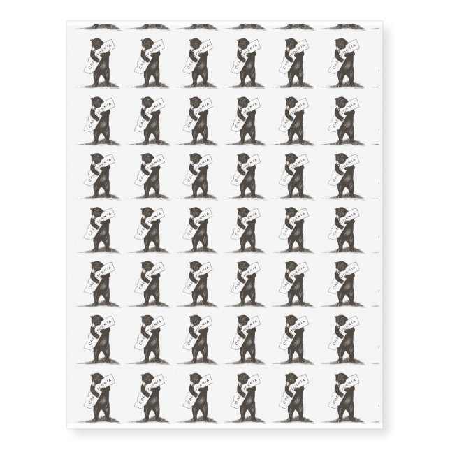 I Love You California Temporary Tattoos (Front)