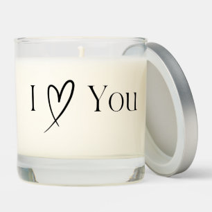 I love you candle