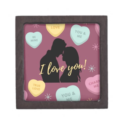 I Love You Candy Hearts Couple Gift Box