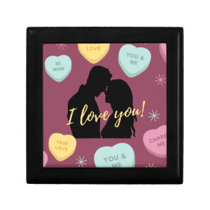 I Love You Candy Hearts Couple Gift Box