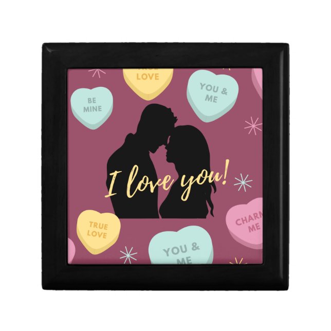 I Love You Candy Hearts Couple Gift Box (Front)