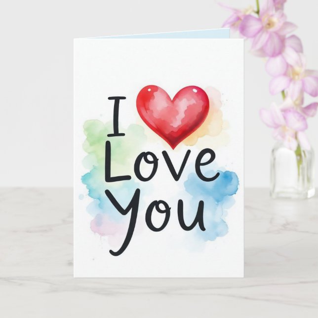 I Love You Card (Orchid)