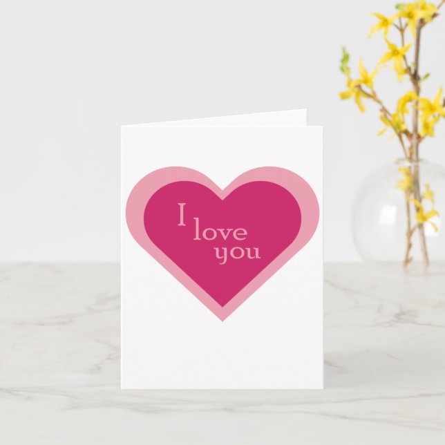 I Love You Card (Yellow Flower)