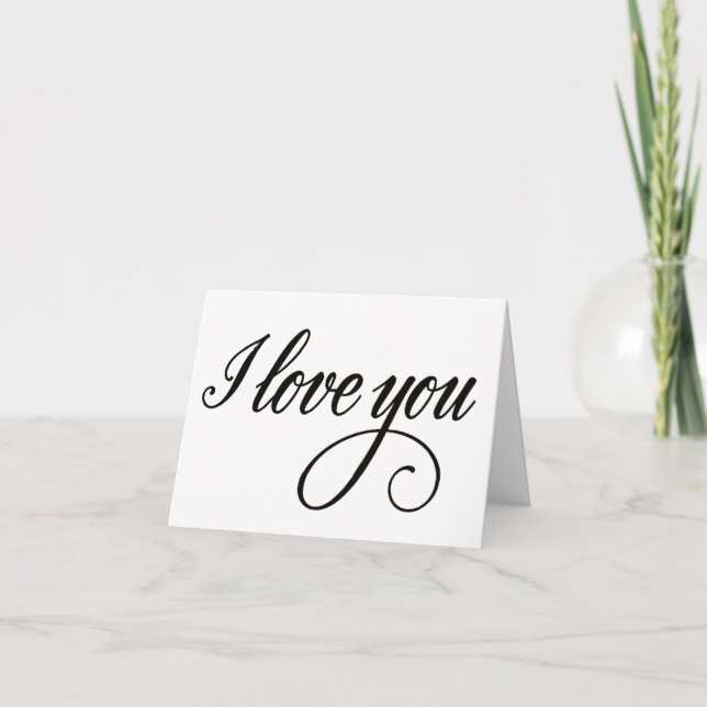 I love you  card (Front)