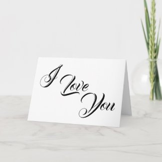 I Love You, card
