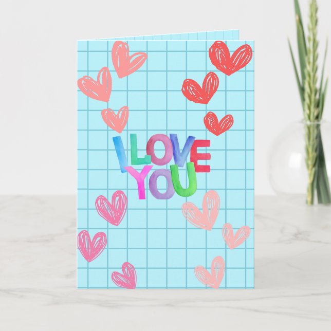 I LOVE YOU CARD | FOLDED CARD | VALENTINE'S DAY (Front)