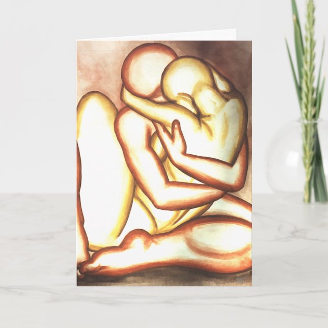 I Love You Card Personalized Romantic Hug Cards (Front)