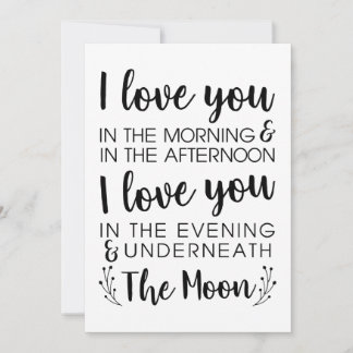 I love You Card, Valentines Day & Anniversary Card