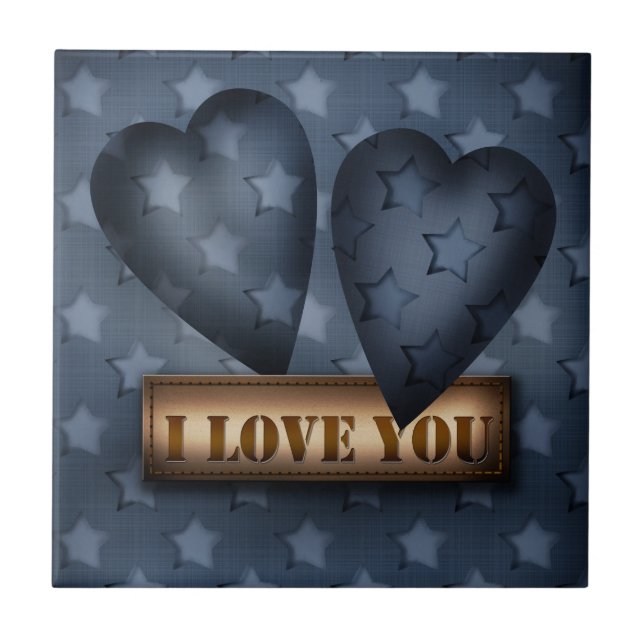 I love you ceramic tile (Front)