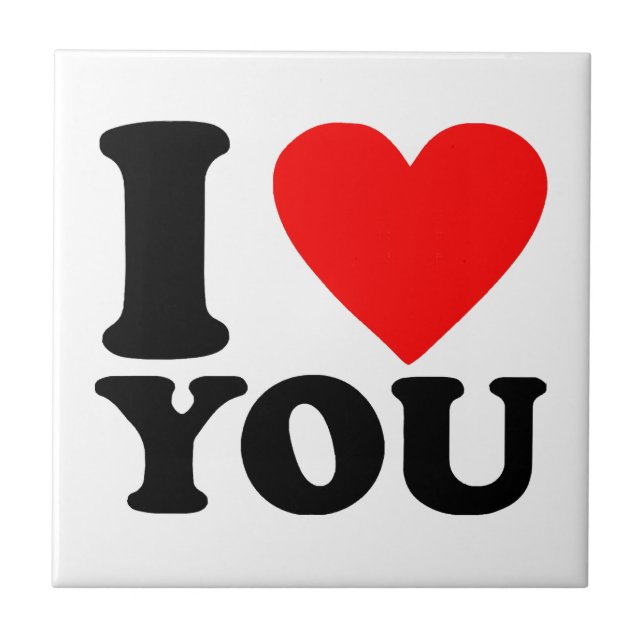 I Love You Ceramic Tile (Front)
