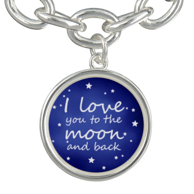 I love you charm bracelet moon and back (Design)