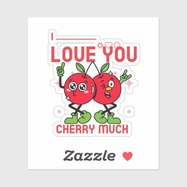 I Love You Cherry Much  Sticker (Sheet)