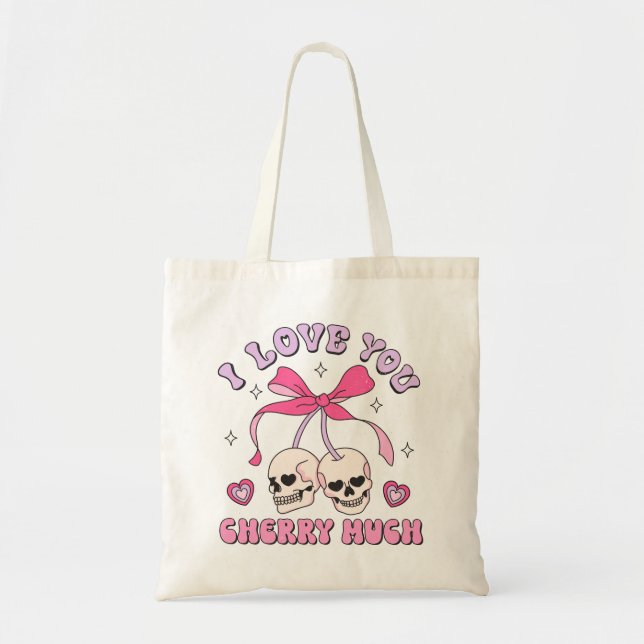 I Love You Cherry Much Tote Bag (Front)