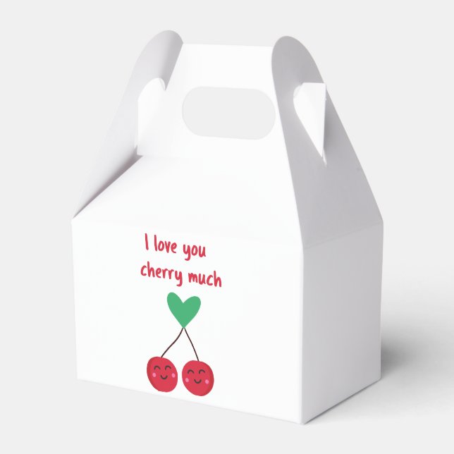 I Love You Cherry Much Valentine Favor Boxes (Front Side)