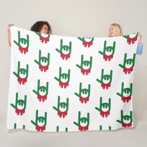 I Love You Christmas Fleece Blanket