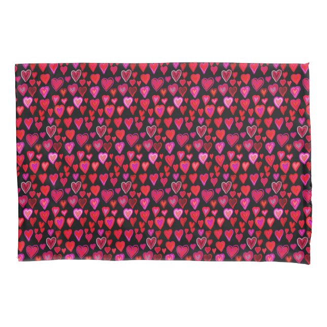 I love you, christmas heart pattern pillow case (Front)